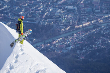 Freeride Snowboarding at Nordkette above Innsbruck (c) TVB Innsbruck / Klaus Polzer
