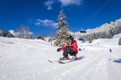 Am Brauneck lernen die Kleinen das Skifahren ganz schnell © Tourismus Lenggries, Adrian Greiter