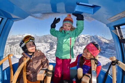 Die Gondelfahrt auf das 1.320 Meter hohe Imberger Horn dauert etwa zehn Minuten und ist nicht nur für Kinder ein Erlebnis © Bad Hindelang Tourismus/Wolfgang B. Kleiner