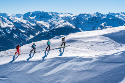 Das Skigebiet Hochkönig gilt als Tourengeher-Dorado, Gäste des harry’s home Bischofshofen/Österreich erreichen es bequem per Skibus. © Hochkönig Tourismus GmbH