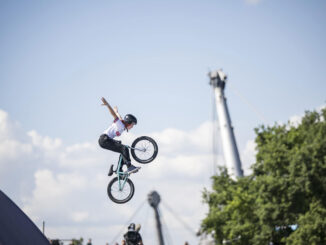 Sasha Pardoe BMX Freestyle European Championships 2022 Olympiapark München © Daniel Kopatsch