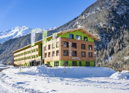 Grüne Basislager: Die trendigen Explorer Hotels sind die ersten Passivhaus-Hotels Europas. Foto: Explorer Hotels