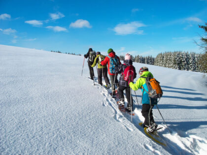 Schneeschuhwandern mit Kids Ochsenkopf - Foto Manfred Sieber