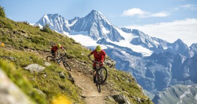 Der Bikepark Kals am Großglockner in Osttirol/Österreich bietet auf acht Trails mit fast 40 Kilometern Länge und 980 Metern Höhendifferenz pures Vergnügen über Wurzeln, Gaps und Steilkurven. © TVB Osttirol