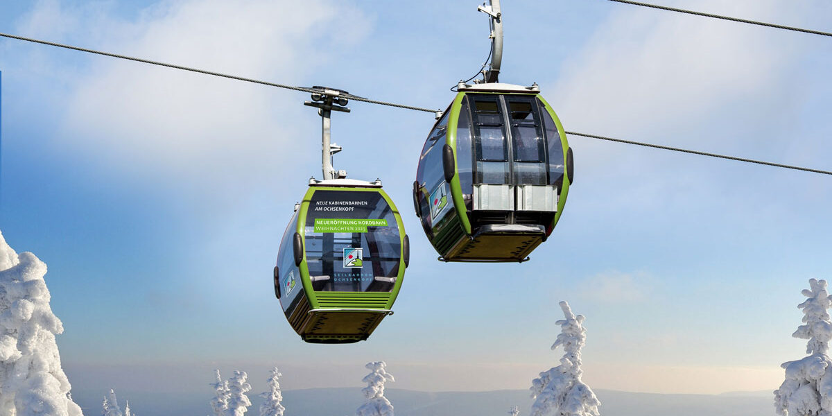 Neue Kabinenbahn am Ochsenkopf zum Start der Skisaison am 22. Dezember 2023 (c) Tourismus- und Marketing GmbH Ochsenkopf