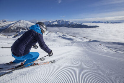 Skifahren im Skizentrum Sillian Hochpustertal Thurntaler TVB Osttirol Berg im Bild OG Sillian