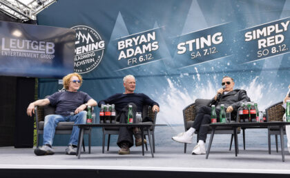 Mick Hucknall (Simply Red), Sting und Bryan Adams (v.l.) eröffnen am 6., 7. und 8. Dezember 2024 die Skisaison in der Region Schladming-Dachstein © Harald Steiner