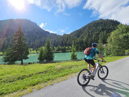 St. Anton am Arlberg Biketour zur Konstanzer Hütte Verwallsee © Roland Schopper