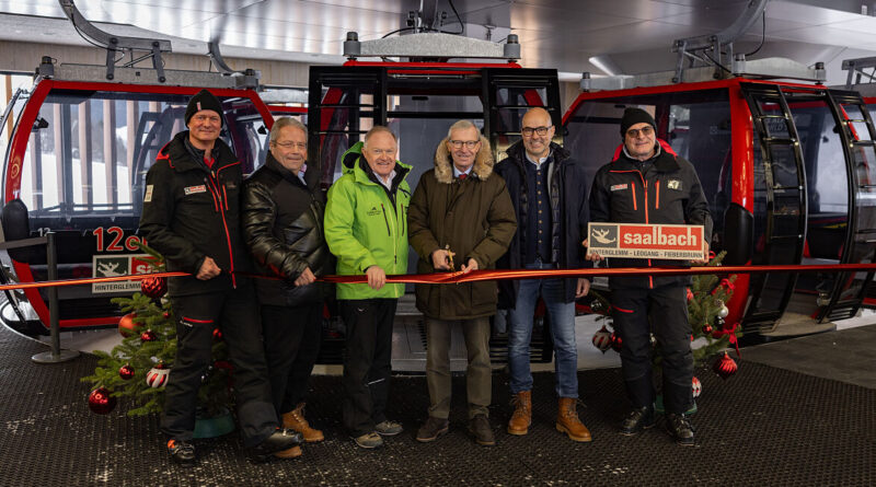 12er NORD Eröffnung v.l.n.r.: GF Hans Georg Bachmann, Franz Hörl, Dr. Erich Egger, LH Dr. Wilfried Haslauer, Thomas Pichler (CEO Doppelmayr), GF Peter Mitterer