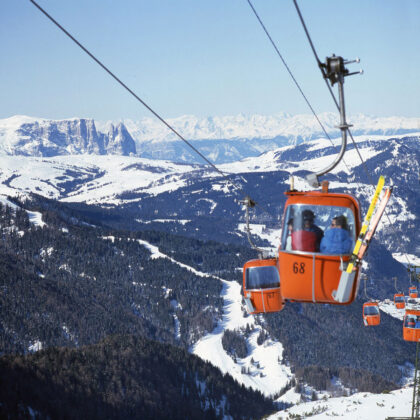 © Dolomiti Superski Kabinenbahn Dantercepies Wolkenstein Gröden 70er