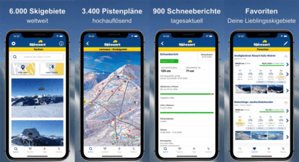 Skiresort – Ski App - Kostenlose Ski-App mit allen Skigebieten der Welt