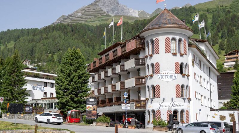 Aussenansicht vom Turmhotel Victoria © Turmhotel Victoria Davos